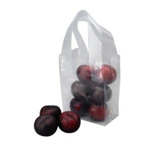 909-TO4363 Fast Take® Poly Take Out Bag w/ Handles - 4 3/4" x 2 3/4" x 6 1/2", Clear