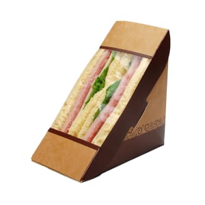 909-RFCPSNDWCH #ReadyFresh® Sandwich Pack w/ Window - 6 4/5" x 2 4/5" x 4 4/5", Kraft