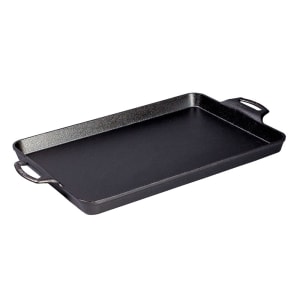 261-BW15BPA1 Rectangular Cast Iron Baking Pan w/ Silicone Grip Handles - 15 1/2" x 10 1/2"