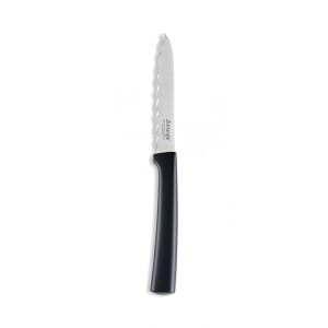 330-7618910 Serrated Tomato Knife w/ Wavy Stainless Steel Blade & Black Plastic Handle