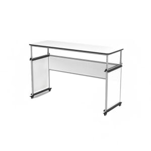 304-DTTB002 Modular Teacher Desk - 60.25” W x 21” D x 32” to 38” H, Steel, White