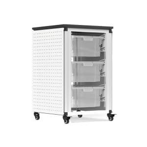 304-MBSSTR113L 28 3/4" Single Modular Classroom Storage Cabinet w/ (3) Large Bins, Steel