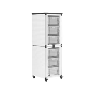 304-MBSSTR216L 28 3/4" 2 Side by Side Modular Classroom Storage Cabinets w/ (6) Large Bins,...