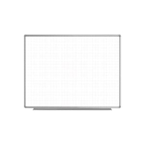 304-WB4836LB 48" x 36" Wall Mount Magnetic Whiteboard w/ Ghost Grid - Aluminum Frame