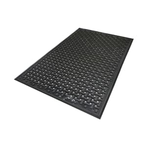 180-42046 Comfort Flow Anti-Fatigue Mat w/ Drainage Holes, 4' x 6', Black