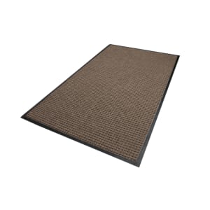180-20023152 Waterhog Squares Classic Entrance Mat w/ Smooth Backing, 2' x 3', Dark Brown