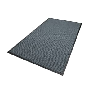 180-20038154 Waterhog Squares Classic Entrance Mat w/ Smooth Backing, 3' x 8', Charcoal