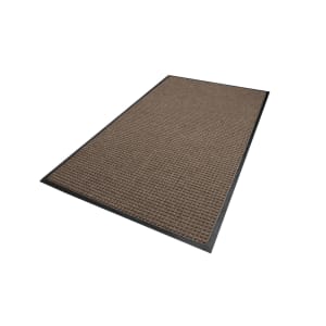 180-20034152 Waterhog Squares Classic Entrance Mat w/ Smooth Backing, 3' x 4', Dark Brown
