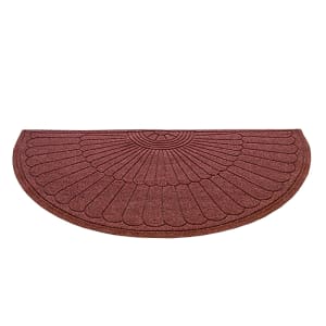 180-2246318174 Waterhog Max Grand Entrance Mat w/ Smooth Backing, Half Oval, 3' x 1 4/5', Maroon