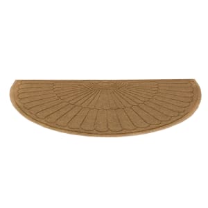 180-2246633176 Waterhog Max Grand Entrance Mat w/ Smooth Backing, Half Oval, 6' x 3 3/10', Khaki