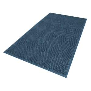 180-2297420171 Waterhog Max Diamond Fashion Entrance Mat w/ Smooth Backing, 4' x 20', Indigo