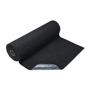 180-44571330900 Slip Resistant Plush Mat w/ Adhesive Backing - 3' x 30' Roll, Polyester, Black