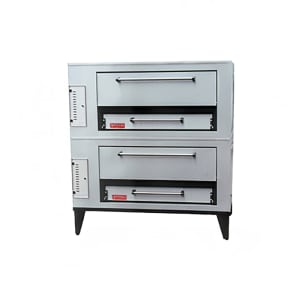 840-SD1048STACKEDNG Double Pizza Deck Oven, Natural Gas