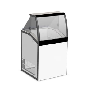 050-DD26LCG 27 1/4" Low Curved Glass Stand Alone Ice Cream Dipping Cabinet w/ 4 Tub Capacity...