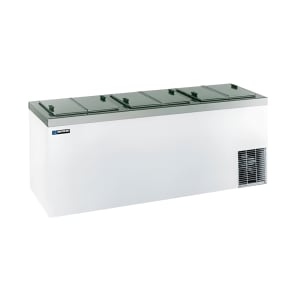 050-DC12DWH 84 5/8" Stand Alone Ice Cream Dipping Cabinet w/ 33 Tub Capacity - White, 115v