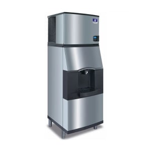 399-IDT0900WSPA310 780 lb Full Cube Ice Machine w/ Ice Dispenser - 180 lb Storage, Bucket Fill, 2...