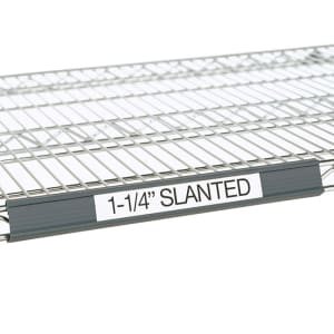 001-9990SL3 Super Erecta® Slanted Label Holder - 31" x 1 1/4", Gray