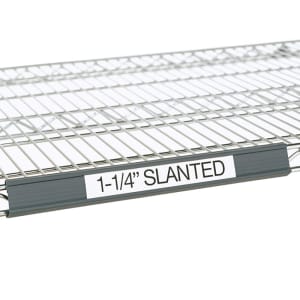 001-9990SL30 Super Erecta® Slanted Label Holder - 25" x 1 1/4", Gray