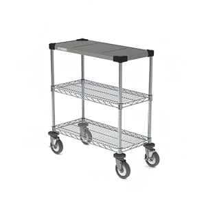 001-CR1430DTOSC 3 tier Drive Thru Order Staging Cart - 30"W x 14"D, Steel