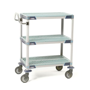 001-MXUC2436G25 2 Level Polymer Utility Cart w/ 900 lb Capacity, Flat Ledges