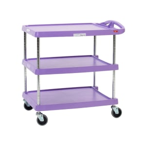 001-MY203034AP 3 Level Polymer Utility Cart w/ 400 lb Capacity, Marine Ledges