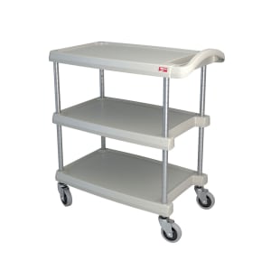 001-MY162734G 3 Level Polymer Utility Cart w/ 400 lb Capacity, Marine Ledges