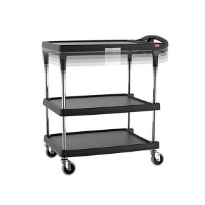 001-MY203034BLPL 3 Level Polymer Utility Cart w/ 400 lb Capacity, Marine Ledges