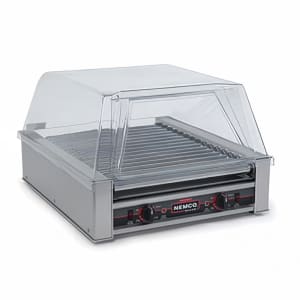 128-8045SXN220 45 Hot Dog Roller Grill w/ Manual Controls - Flat Top, 220v