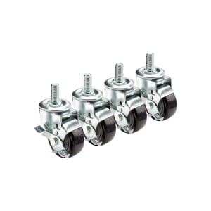 381-28140S 4 Piece Refrigerator Stem Caster Set w/ 3" Wheels