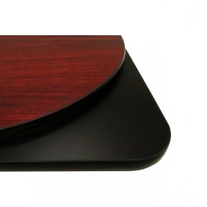 256-MB3072 30" x 72" Rectangular Reversible Melamine Table Top, Mahogany/Black