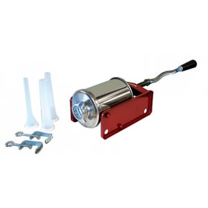 390-13730 6 lb Manual Horizontal Sausage Stuffer w/ (4) Funnels, Stainless Steel