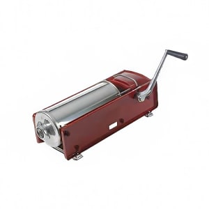 390-13737 15 lb Manual Horizontal Sausage Stuffer w/ (4) Funnels, Stainless Steel