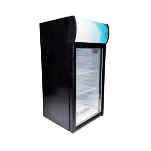 390-44530 18 1/5" Countertop Refrigerator w/ Front Access - Swing Door, Black, 110v