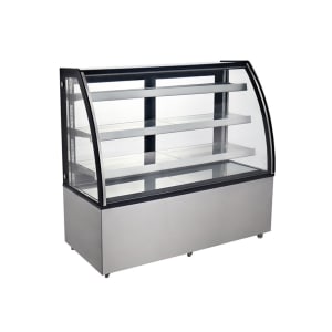 390-44504 72" Full Service Bakery Display Case w/ Curved Glass - (4) Levels, 110v