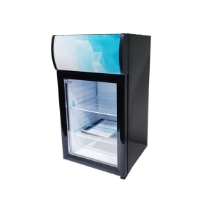 390-44528 15 3/4" Countertop Refrigerator w/ Front Access - Swing Door, Black, 110v