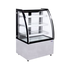 390-44387 36" Full Service Bakery Display Case w/ Curved Glass - (4) Levels, 110v