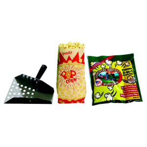 610-1087 Popcorn Starter Kit for 8 oz Machines w/ Tri Pack Kits, Scoop & Bags