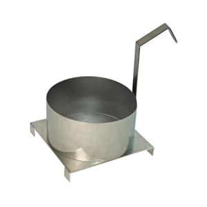 610-4020 6" Funnel Cake Mold Ring w/ Base Plate, Stainless