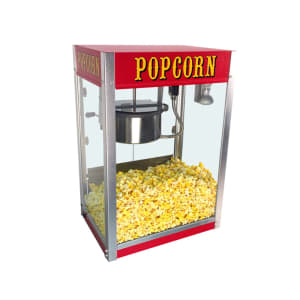 610-1108110 Popcorn Machine w/ 8 oz Kettle & Red Finish, 120v