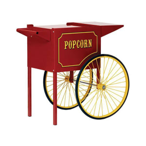 610-3070010 Medium Popcorn Cart for 6 & 8 Ounce Poppers w/ Storage, Red