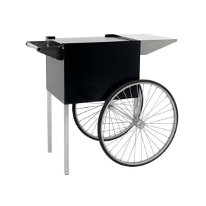 610-3080710 Small Popcorn Cart for Professional 4 Ounce Popper w/ Storage, Black