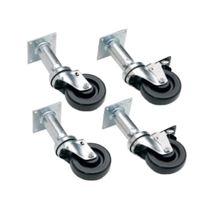 169-B3901504 (4)9" Adjustable Swivel Casters Solstice Suppree SG SE VF35 Flat Bottom Fryers