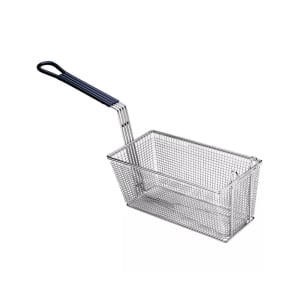 169-P6072145 Fryer Basket w/ Uncoated Handle & Front Hook, 13 1/4" x 6 1/2" x 5 3/4"