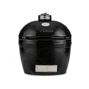 632-PGCLGH Oval LG 300 Charcoal Grill w/ Hinged Lid - 15"W x 22"D, Ceramic, Black (PRM7...