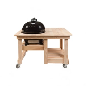 632-PRM614 Mobile Grill Table w/ Countertop for Oval JR 200 Grill - Unfinished Wood (PRM614)