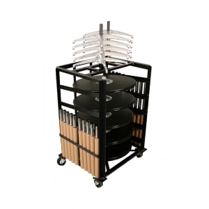 865-KTHDCCT30 Table Truck w/ (10) 30" Round Table Capacity - Stacking, 36 1/2" x 32" x 72"