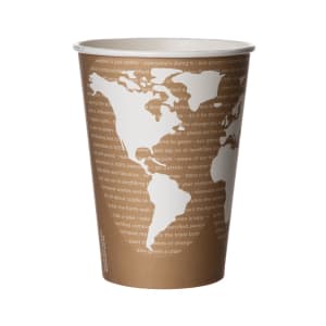 188-EPBSC32WA 32 oz World Art™ Food Container - Paper, Brown