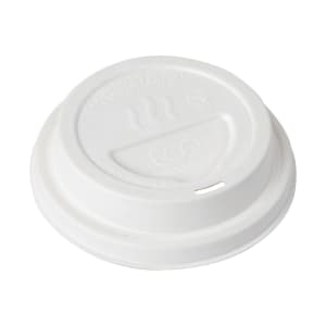 188-EPBHCSCLIDNFAL GreenStripe® Dome Lid for 10 to 20 oz Hot Cups - Molded Fiber, White