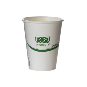 188-EPBHC8GS GreenStripe® 8 oz Disposable Hot Cup - PLA, Printed