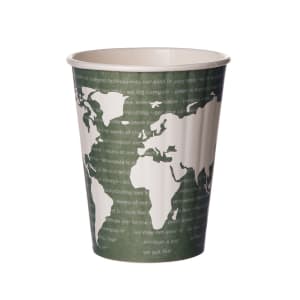 188-EPBNHC12WD World Art™ 12 oz Disposable Insulated Hot Cup - PLA, Printed